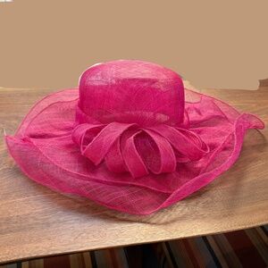 Hot Pink Sinamay Hat